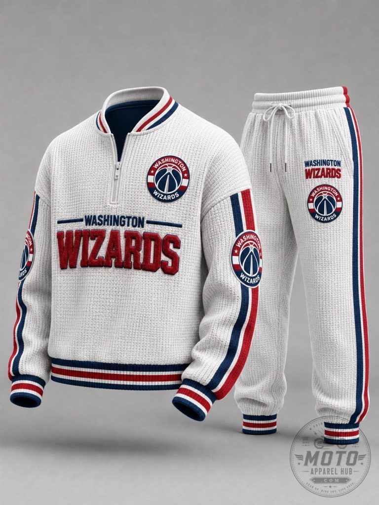 Washington Wizards Embroidered Logo Quarter-Zip Tracksuit Set