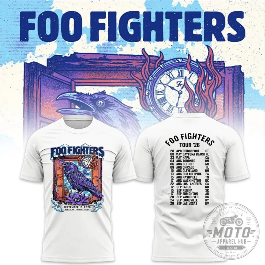 Foo Fighters Take Cover Tour 2026 Concert Dates White T-Shirt 20 Foo Fighters Take Cover Tour 2026 Concert Dates White T-Shirt