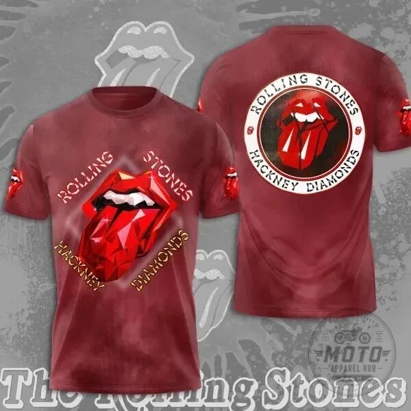 Rolling Stones Hackney Diamonds Album Cover Red T-Shirt