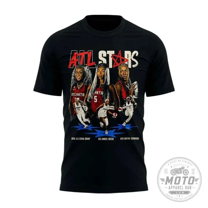 Atlanta Dream All Stars Black Graphic T-Shirt 8 Atlanta Dream All Stars Black Graphic T-Shirt
