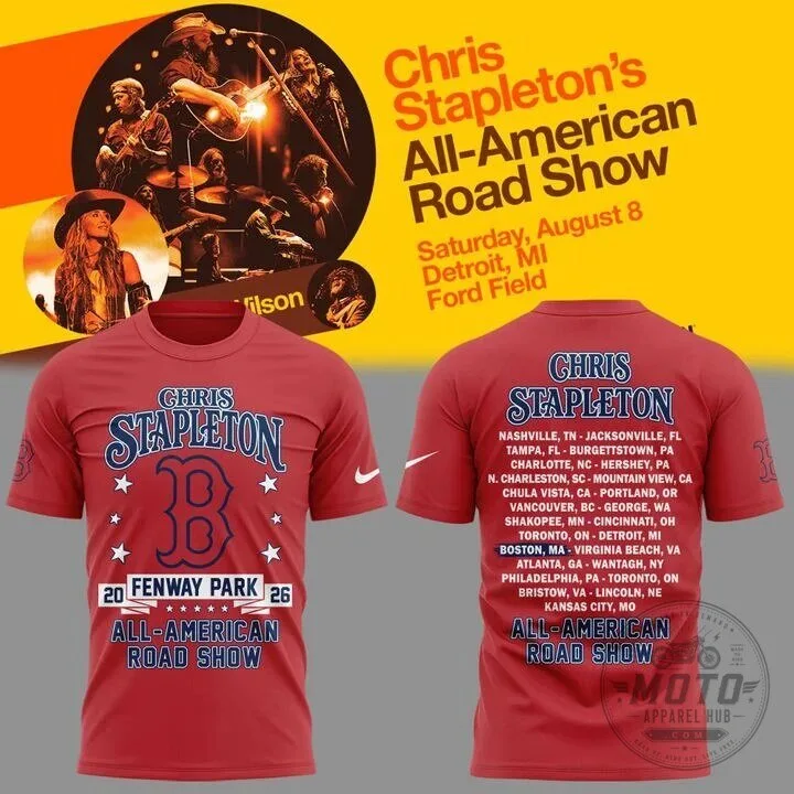 Boston Red Sox T-Shirt Featuring Chris Stapleton's All-American Road Show 2026