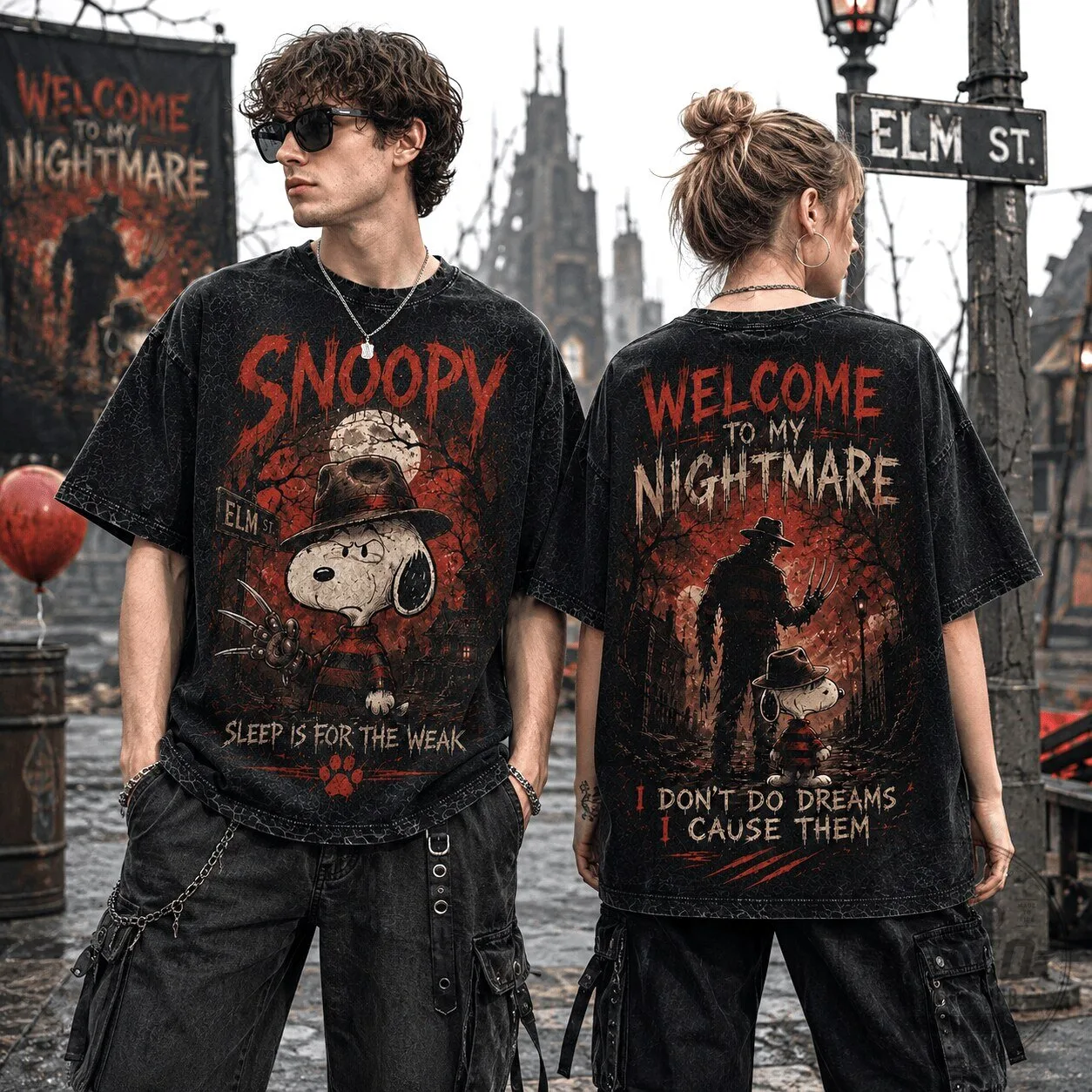 Freddy Krueger Snoopy Welcome To My Nightmare Horror Movie T-Shirt 3 Freddy Krueger Snoopy Welcome To My Nightmare Horror Movie T-Shirt