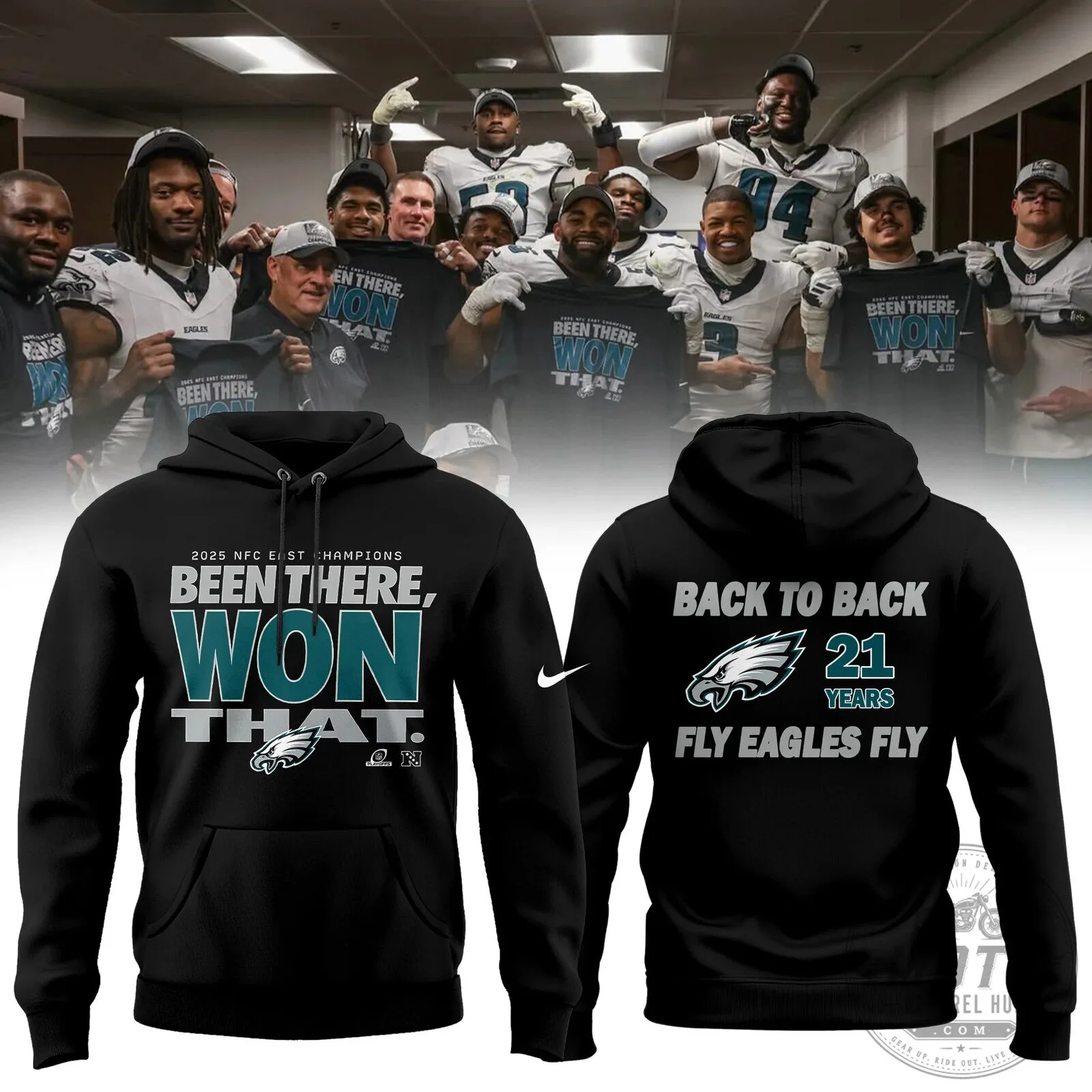 2025 NFC East Champions Philadelphia Eagles Hoodie - Been There Won That Design