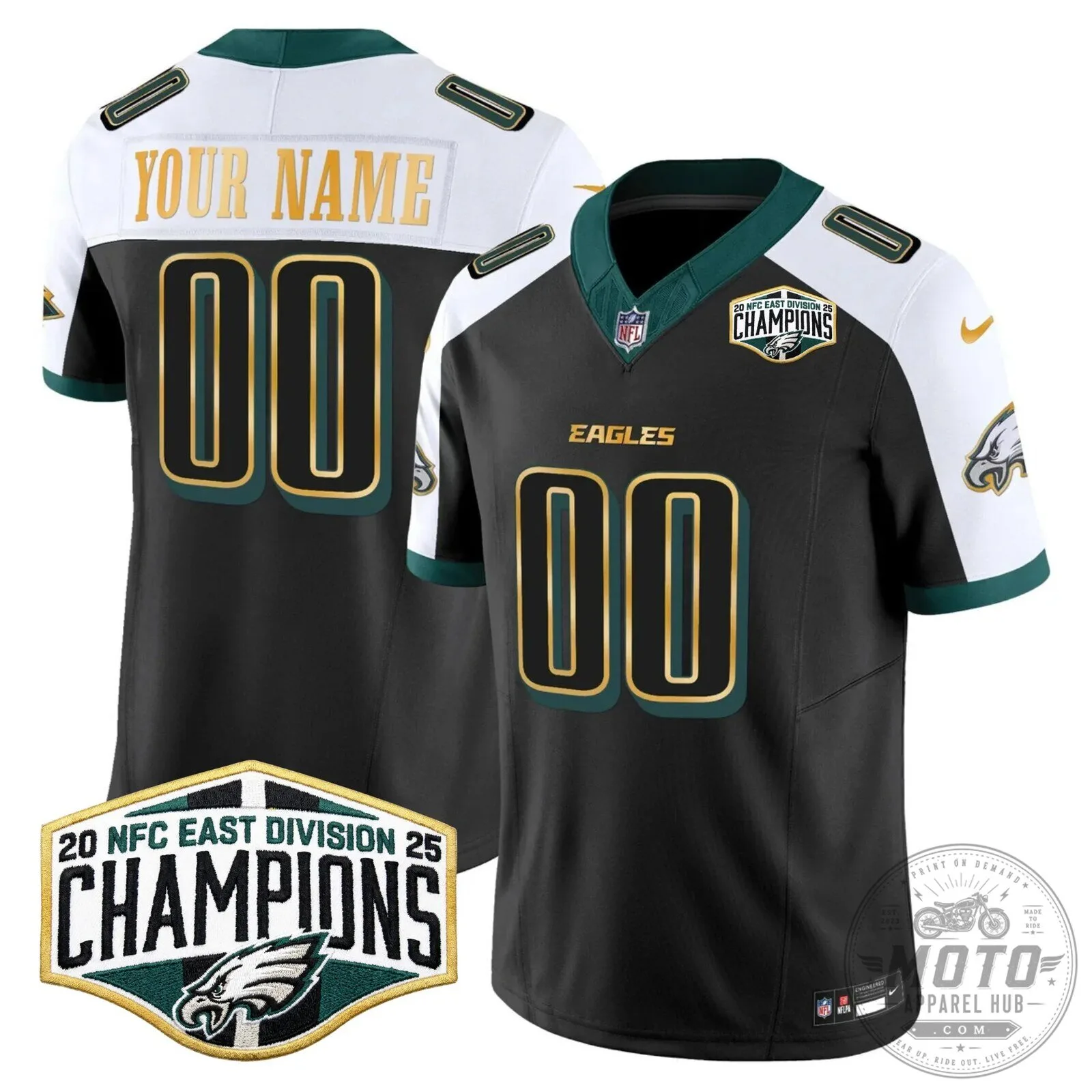 NFC East Division Champions Philadelphia Eagles Football Jersey
