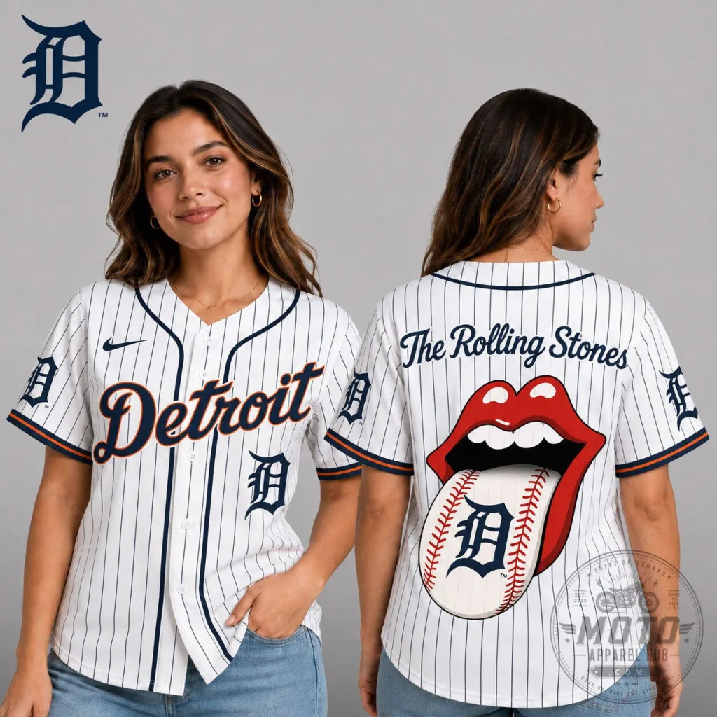 Detroit Tigers The Rolling Stones Baseball Jersey Shirt Detroit Tigers The Rolling Stones Baseball Jersey Shirt