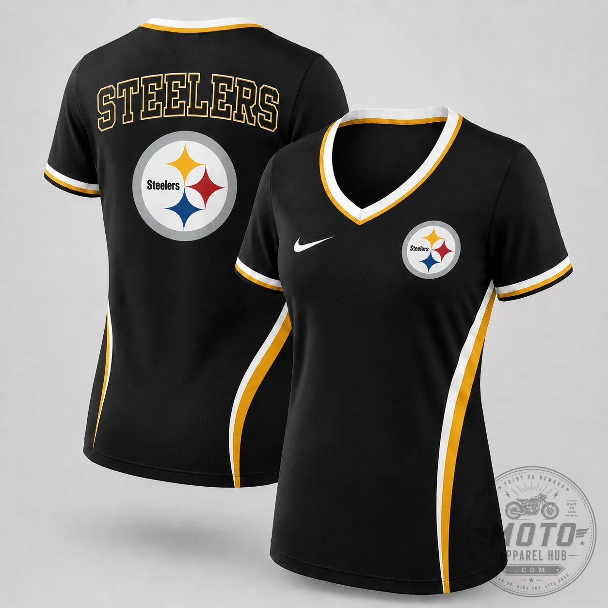 Pittsburgh Steelers NFL Fan Shirt Women's V-Neck Performance T-Shirt