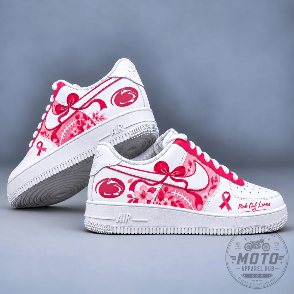 Penn State Nittany Lions Pink Out Breast Cancer Awareness Sneakers Penn State Nittany Lions Pink Out Breast Cancer Awareness Sneakers