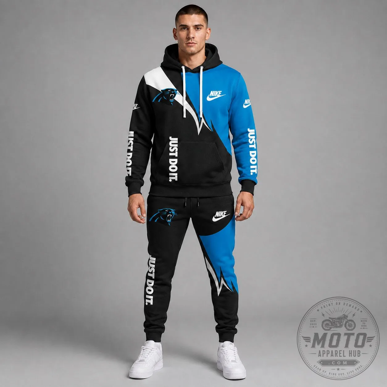 Carolina Panthers National Football League Team Colors Tracksuit Set