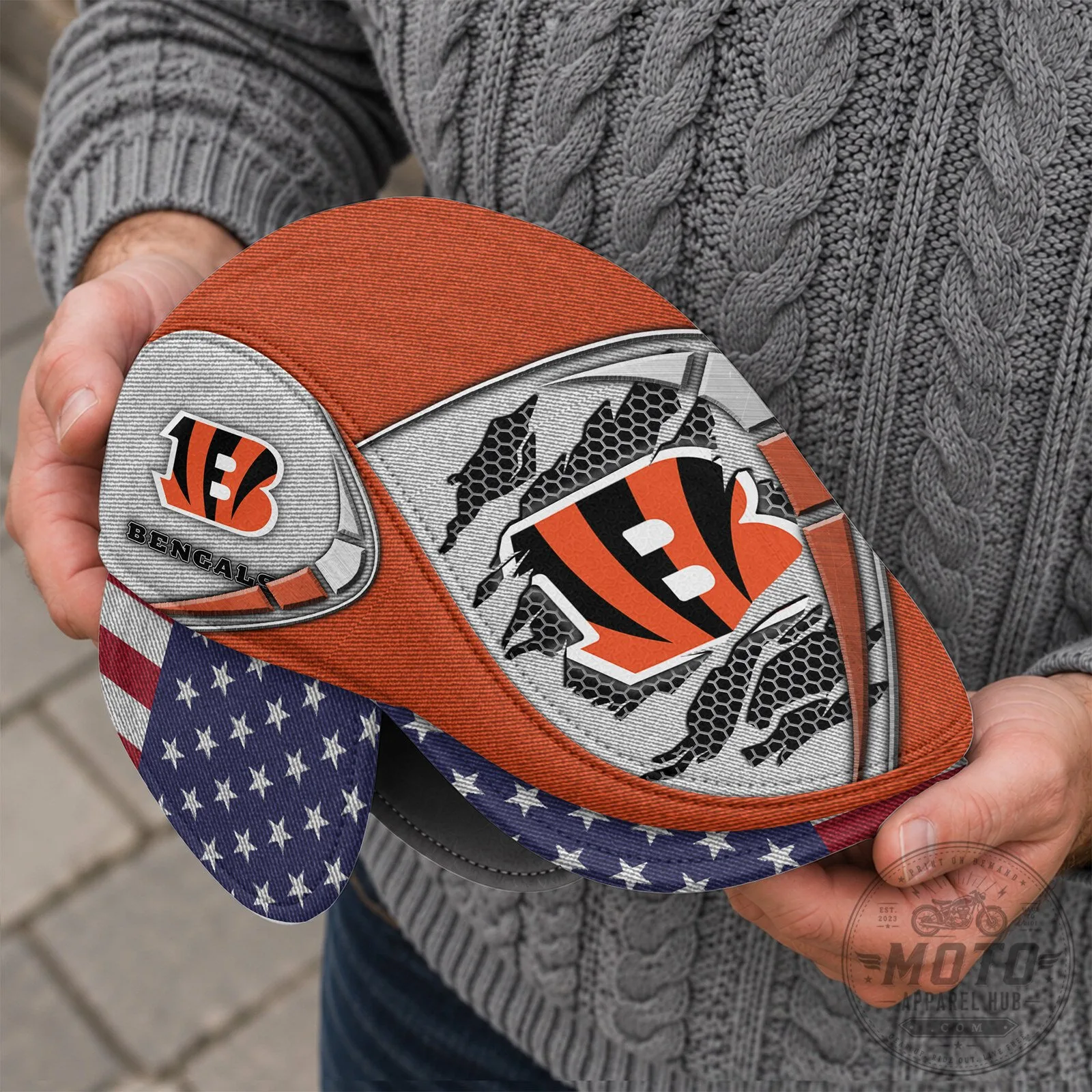Cincinnati Bengals American Flag Flat Cap 10 Cincinnati Bengals American Flag Flat Cap
