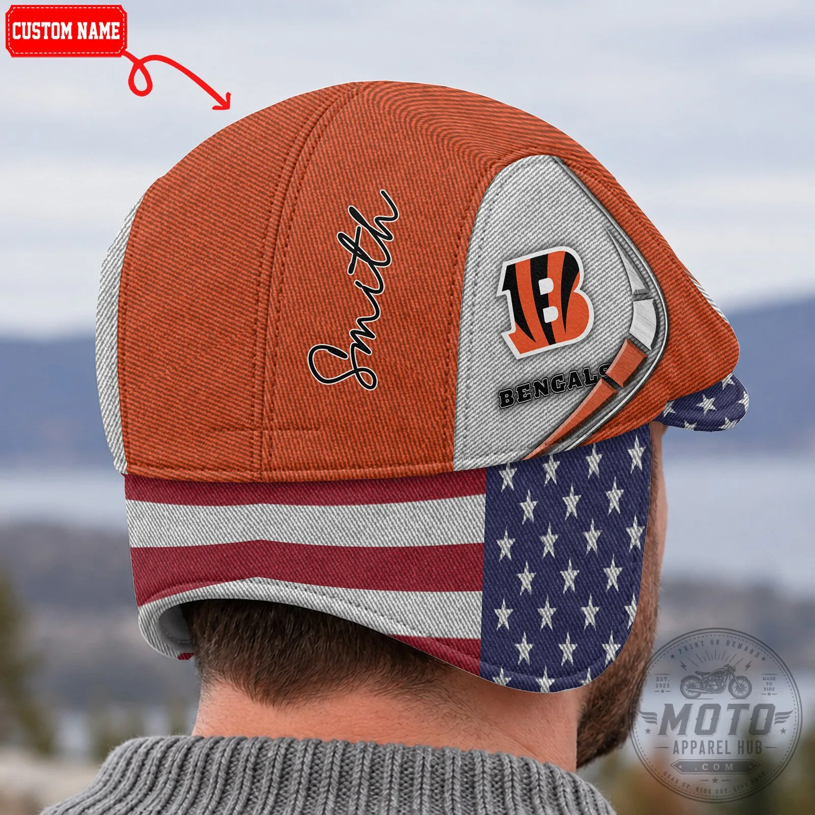 Cincinnati Bengals American Flag Flat Cap 12 Cincinnati Bengals American Flag Flat Cap