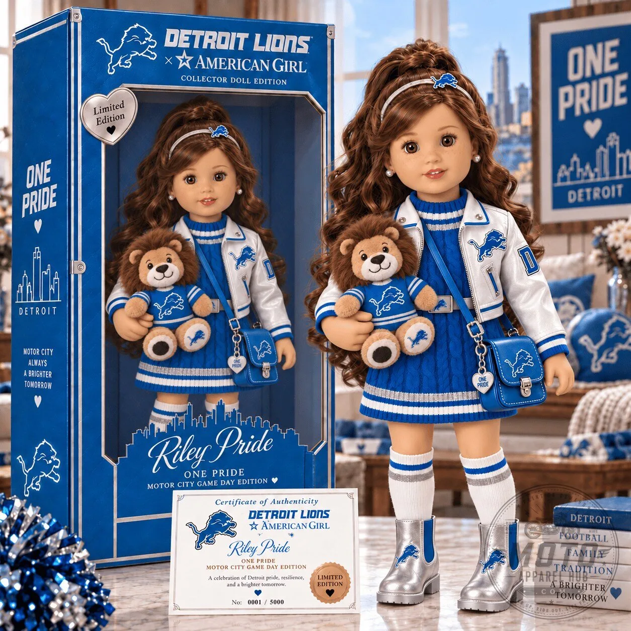 Detroit Lions American Girl Riley Pride Collector Doll
