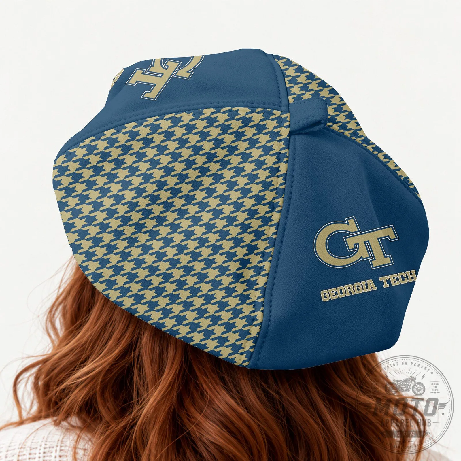 Georgia Tech Yellow Jackets NCAA Women's Beret Hat with Custom Name 10 Georgia Tech Yellow Jackets NCAA Women