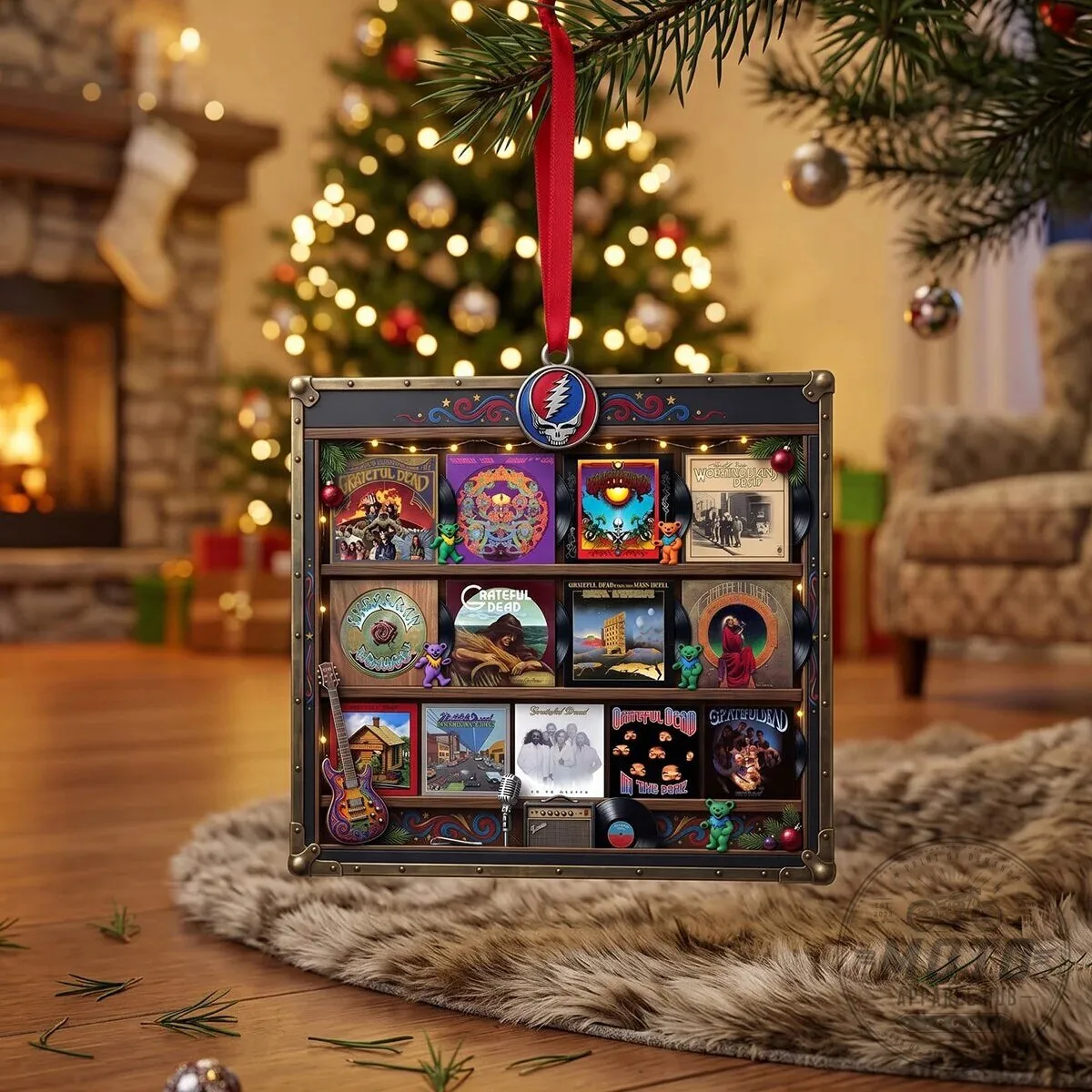 Christmas Tree Ornament Featuring Grateful Dead Album Art