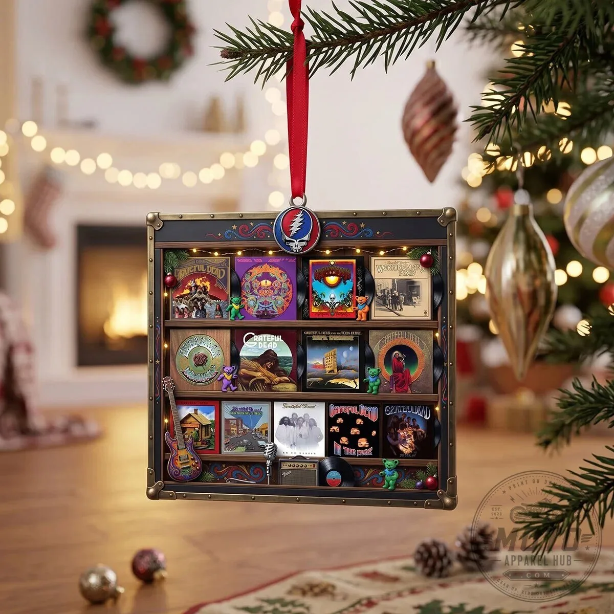 Christmas Tree Ornament Featuring Grateful Dead Album Art 10 Christmas Tree Ornament Featuring Grateful Dead Album Art