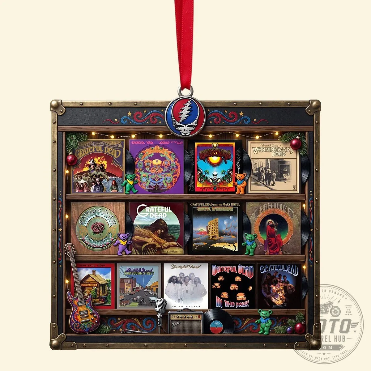 Christmas Tree Ornament Featuring Grateful Dead Album Art 11 Christmas Tree Ornament Featuring Grateful Dead Album Art
