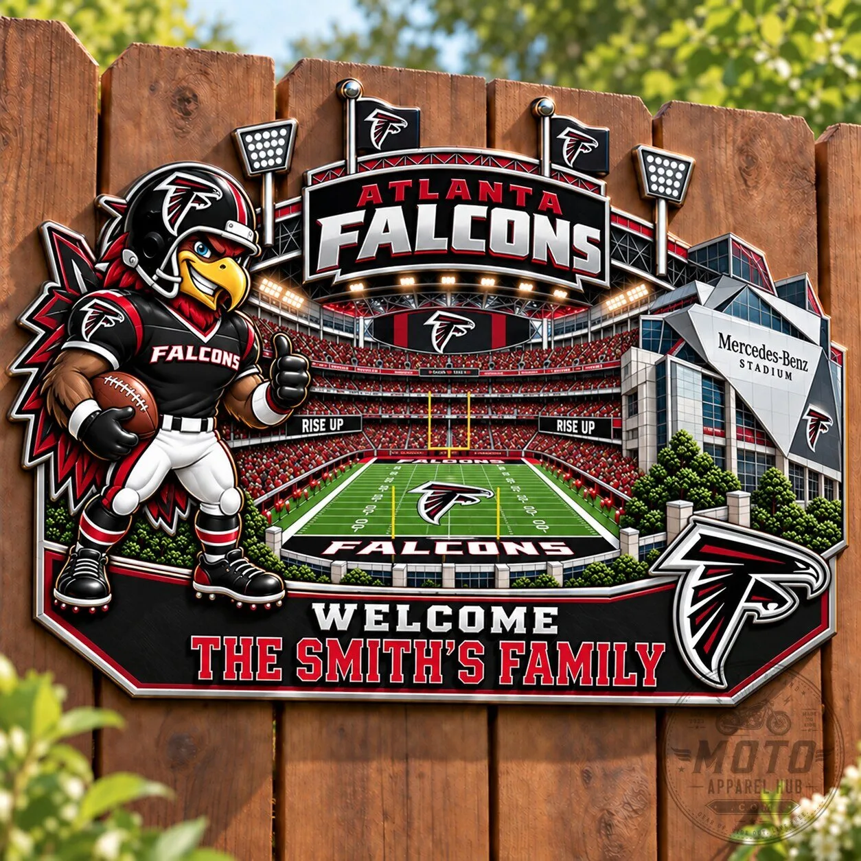Atlanta Falcons Welcome The Smith's Family Stadium Custom Wall Art