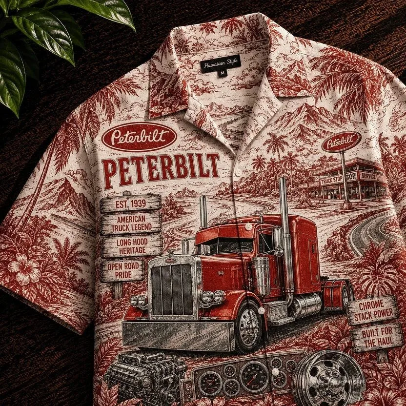 Peterbilt Trucking Company American Truck Legend Hawaiian Shirt