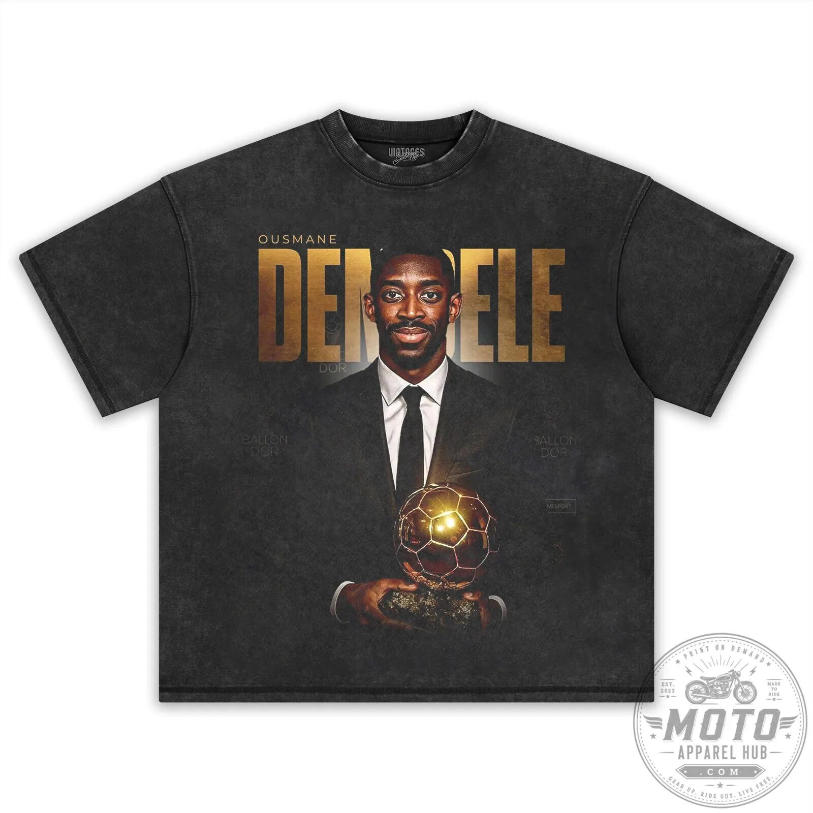 Ousmane Dembele Golden Ball Award Football Player Black Graphic T-Shirt 15 Ousmane Dembele Golden Ball Award Football Player Black Graphic T-Shirt