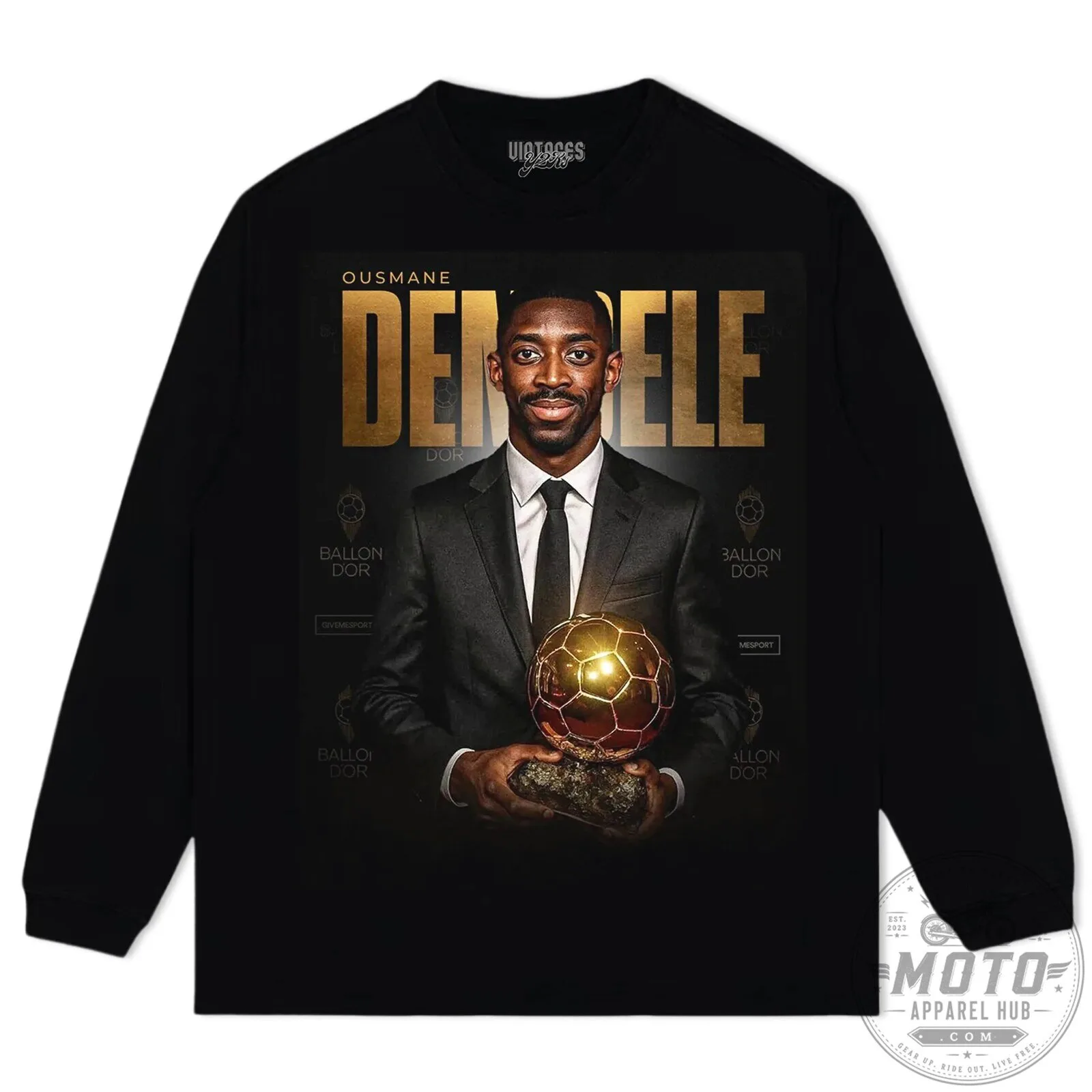 Ousmane Dembele Golden Ball Award Football Player Black Graphic T-Shirt 21 Ousmane Dembele Golden Ball Award Football Player Black Graphic T-Shirt