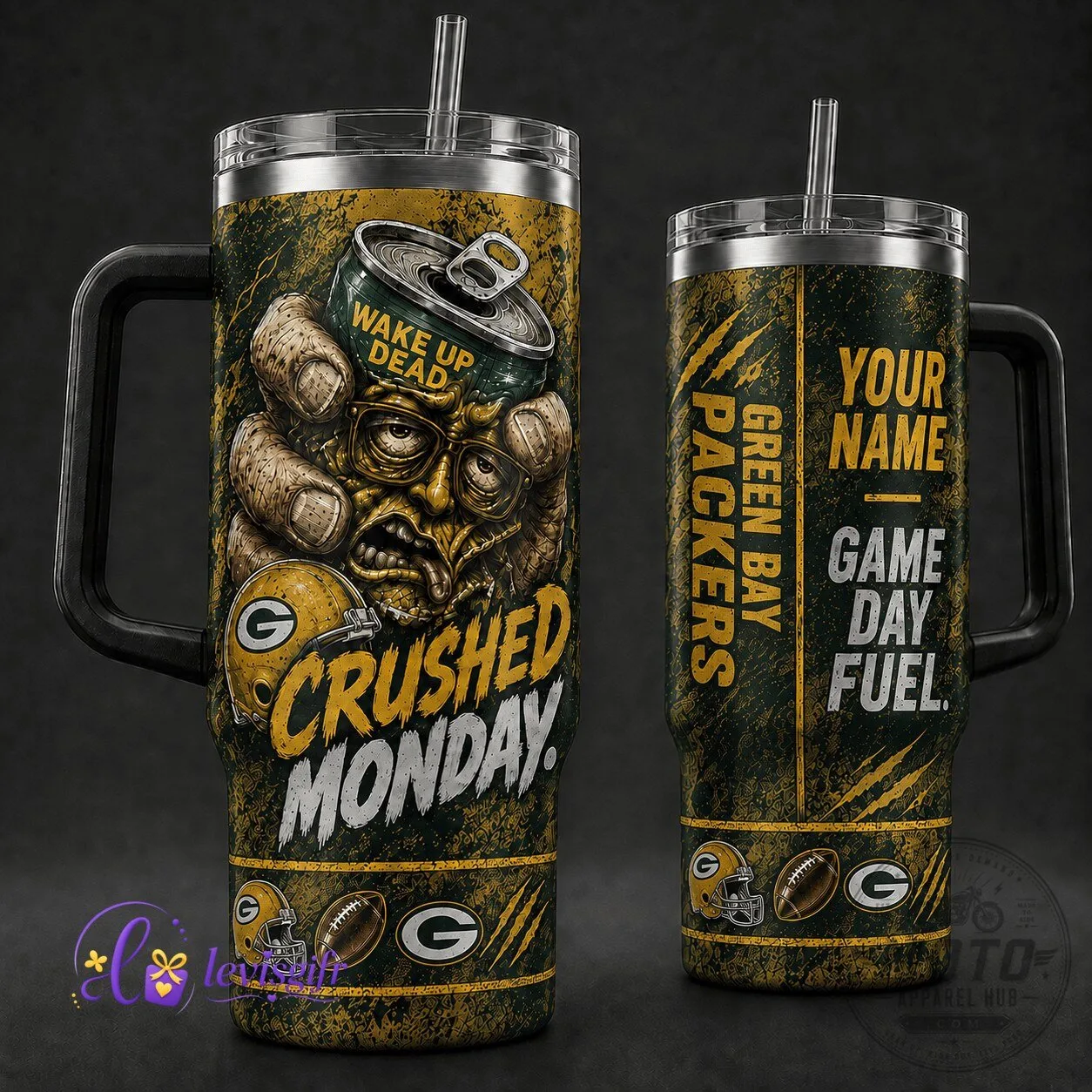 Green Bay Packers Crushed Monday Personalized Football Fan Tumbler
