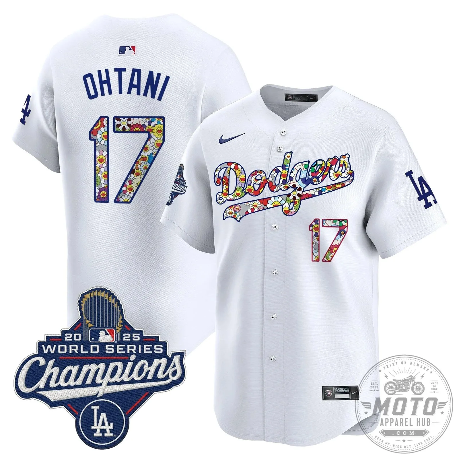 Takashi Murakami Los Angeles Dodgers Shohei Ohtani Number 17 Baseball Jersey