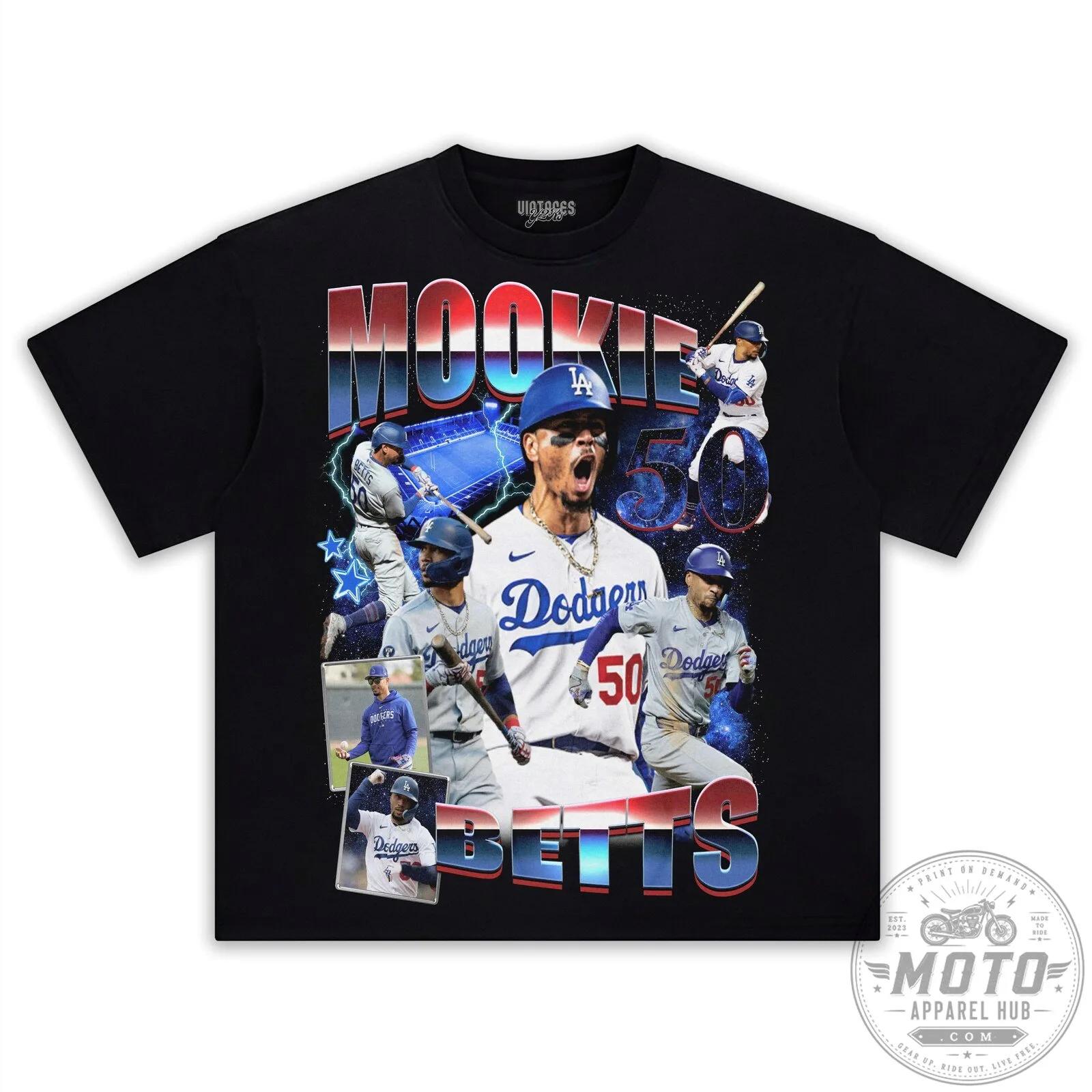 Mookie Betts Los Angeles Dodgers Baseball Graphic T-Shirt