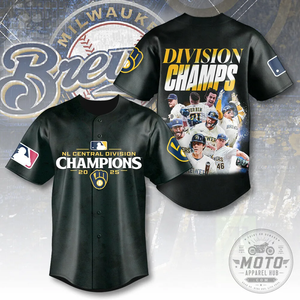 Milwaukee Brewers Baseball Jersey NL Central Division Champions 2025