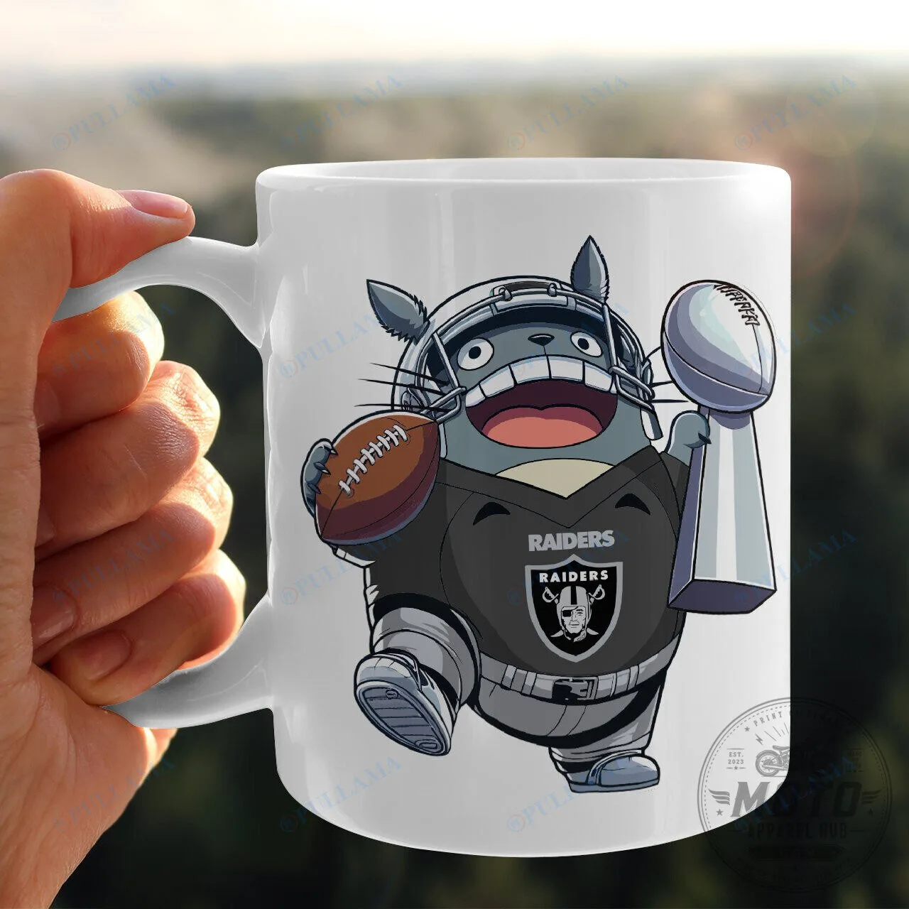 Las Vegas Raiders Totoro My Neighbor Totoro Super Bowl Trophy Mug