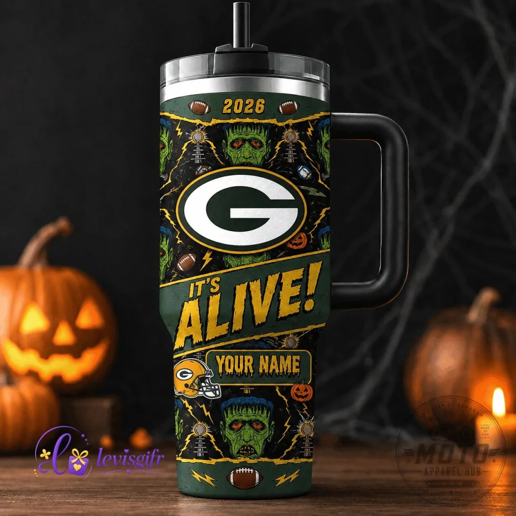 Green Bay Packers Halloween Frankenstein It's Alive Personalized Insulated Tumbler Green Bay Packers Halloween Frankenstein It's Alive Personalized Insulated Tumbler