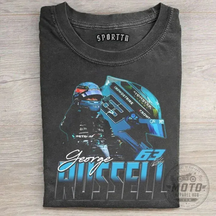 Graphic T-Shirt featuring George Russell, Formula 1 Racing Driver