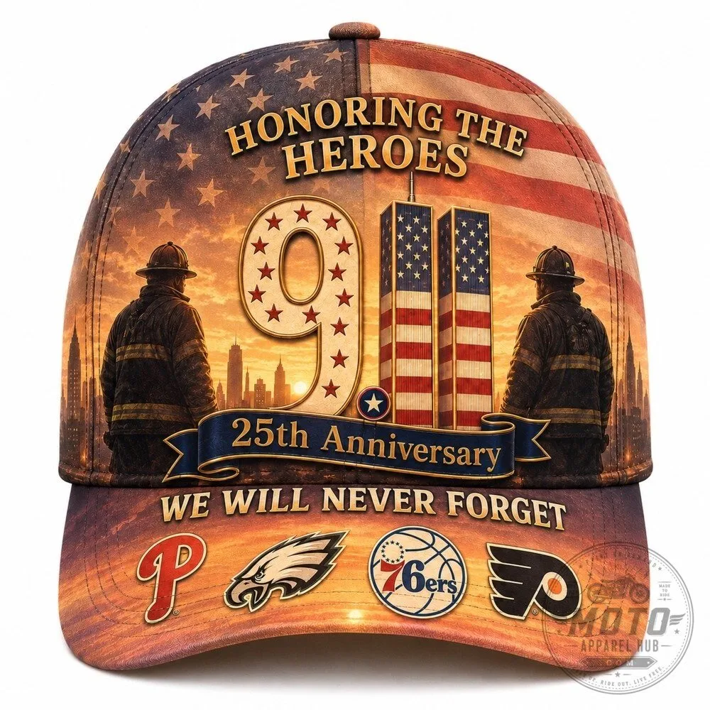 Honoring The Heroes 9/11 25th Anniversary We Will Never Forget Cap Hat