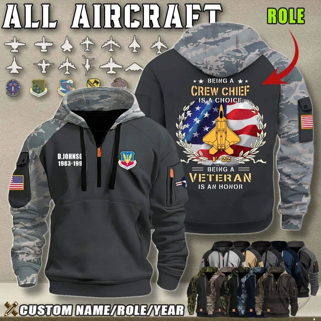 Aircraft Crew Chief Veteran Honor American Flag Camouflage Hoodie Aircraft Crew Chief Veteran Honor American Flag Camouflage Hoodie