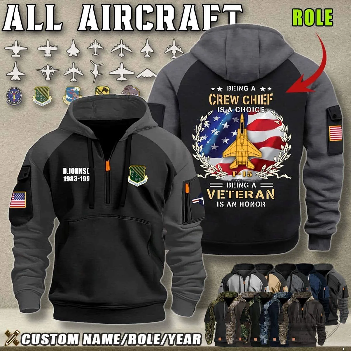 Aircraft Crew Chief Veteran Honor American Flag Camouflage Hoodie 15 Aircraft Crew Chief Veteran Honor American Flag Camouflage Hoodie