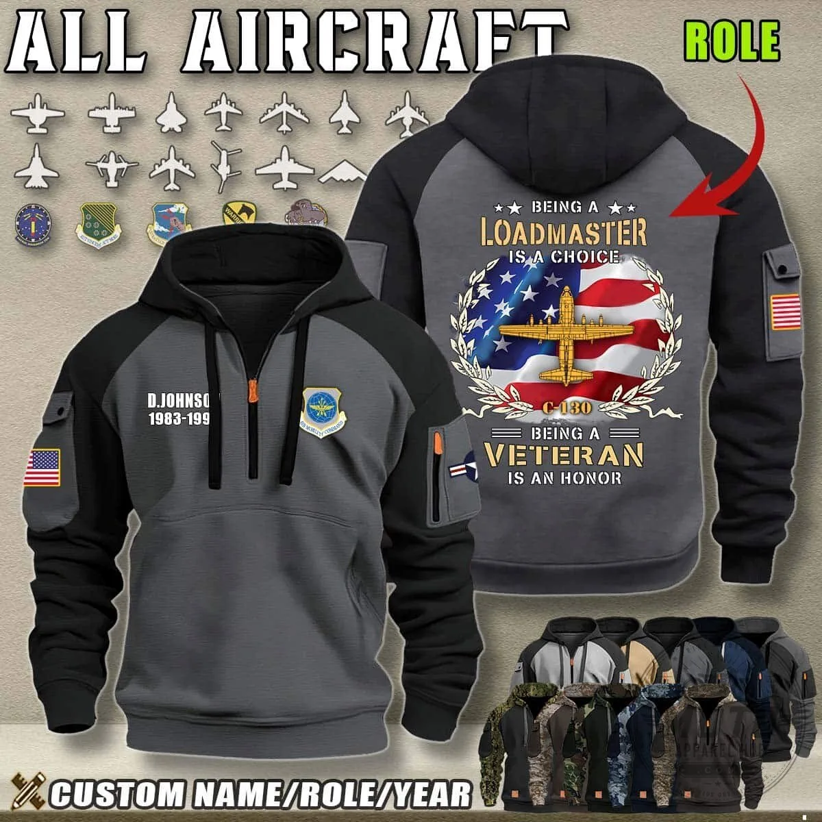 Aircraft Crew Chief Veteran Honor American Flag Camouflage Hoodie 18 Aircraft Crew Chief Veteran Honor American Flag Camouflage Hoodie