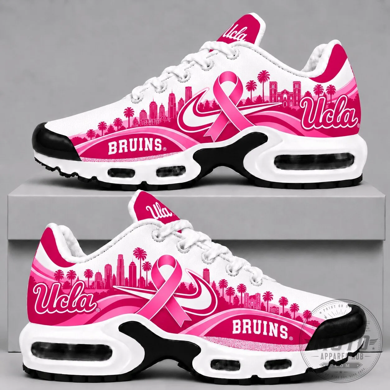 UCLA Bruins Pink Ribbon Breast Cancer Awareness Air Max Sneakers