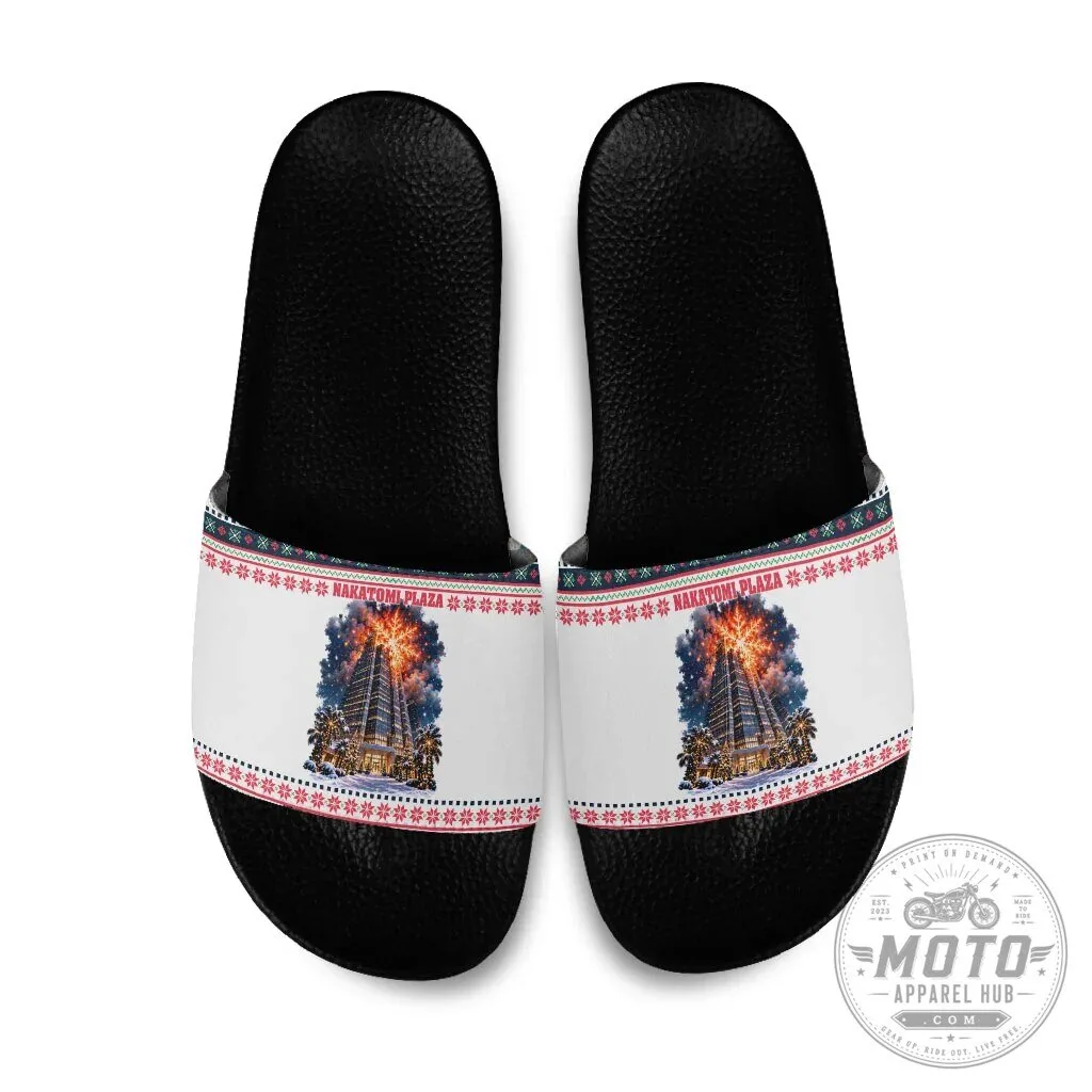Nakatomi Plaza Christmas Explosion Slide Sandals