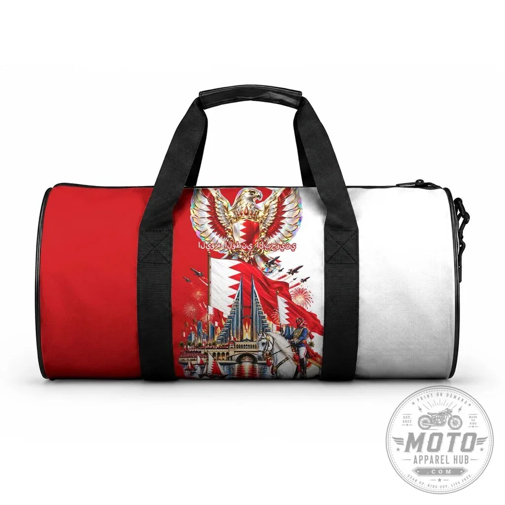 Bahrain National Day Cultural Emblem Flag Duffle Bag