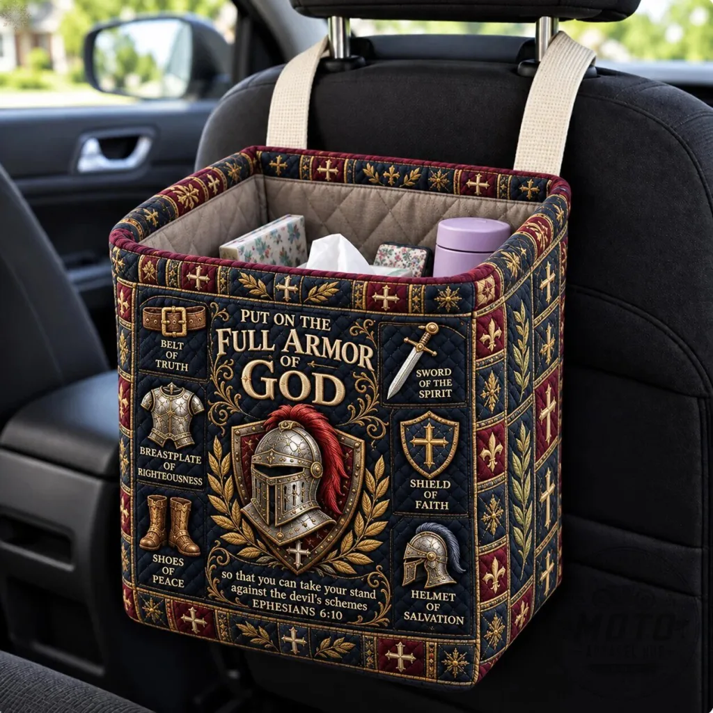 Full Armor Of God Quilted Car Seat Back Organizer Storage Basket Full Armor Of God Quilted Car Seat Back Organizer Storage Basket