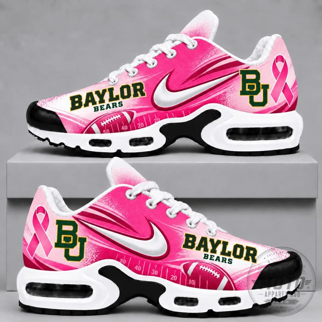 Baylor Bears Breast Cancer Awareness Pink Running Shoes for Women Baylor Bears Breast Cancer Awareness Pink Running Shoes for Women