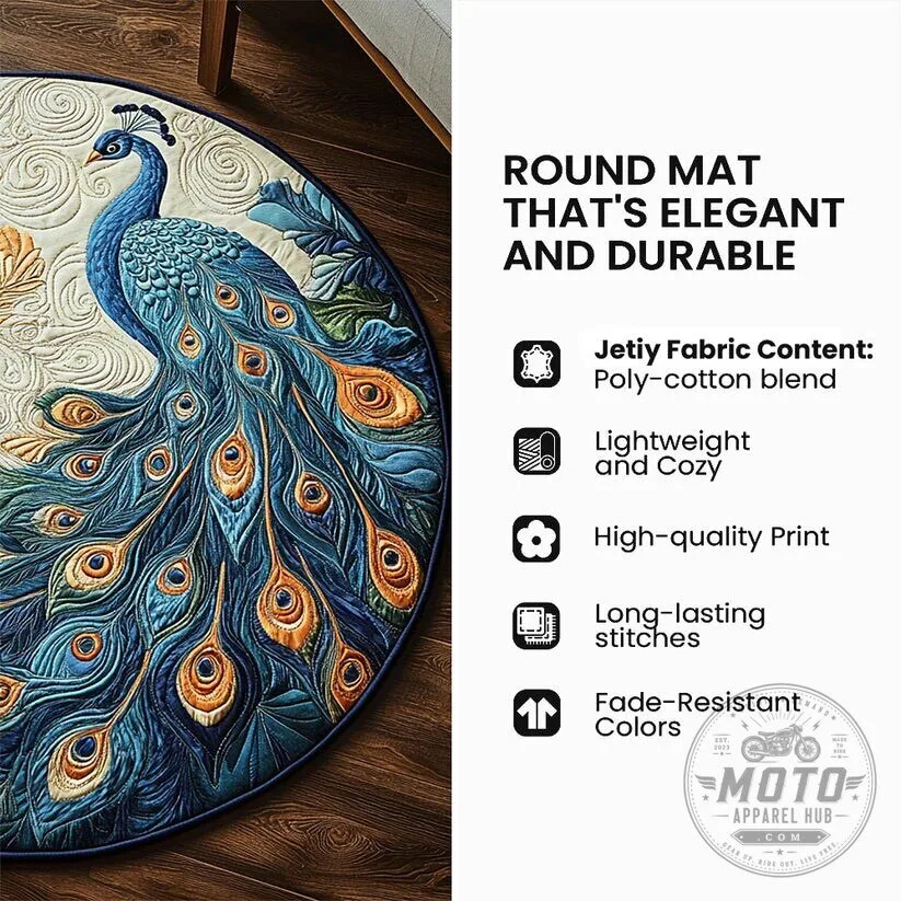 Santa Claus Starburst Quilted Round Christmas Mat 11 Santa Claus Starburst Quilted Round Christmas Mat