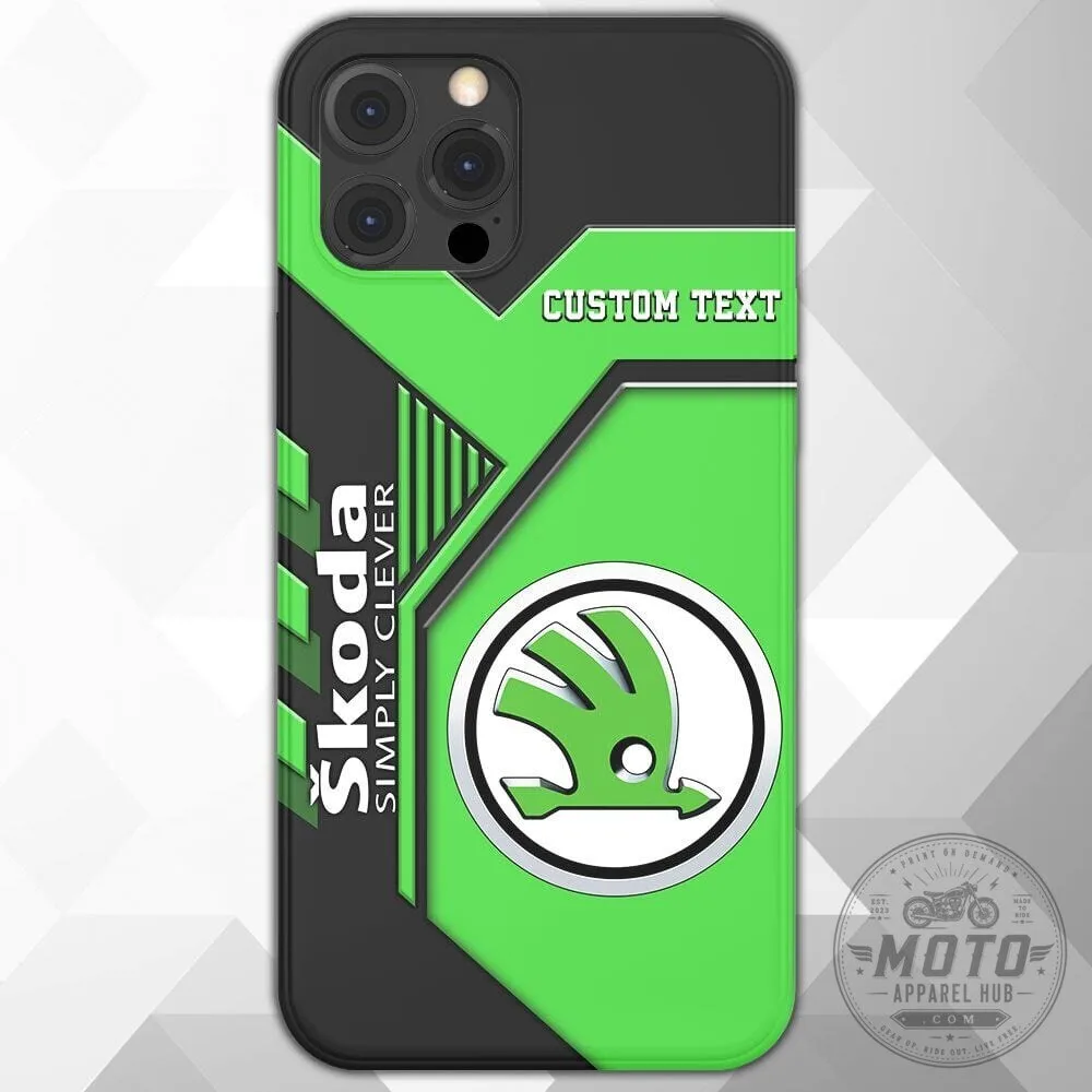 Skoda Simply Clever Custom Text Green and Black Phone Case 2 Skoda Simply Clever Custom Text Green and Black Phone Case