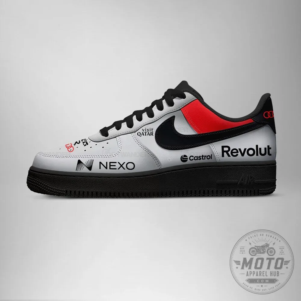Audi R26 Formula 1 Race Car Inspired Black and Red Athletic Shoes 8 Audi R26 Formula 1 Race Car Inspired Black and Red Athletic Shoes