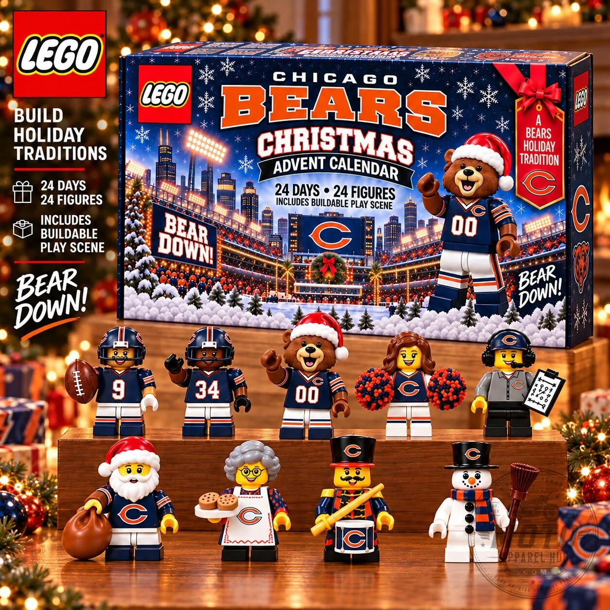 LEGO Chicago Bears Christmas Advent Calendar