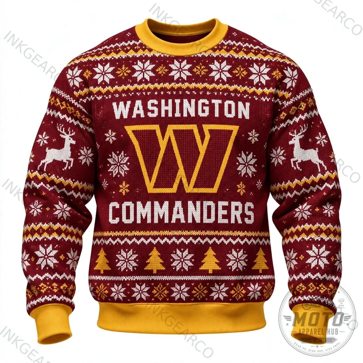 Washington Commanders Ugly Christmas Sweater Holiday Sweatshirt