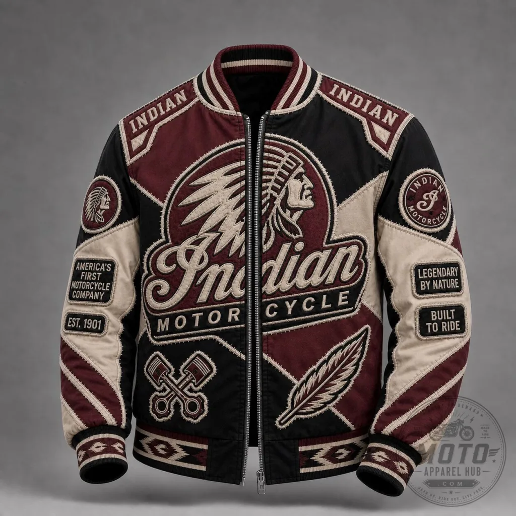 Indian Motorcycle Company Legendary By Nature Built To Ride Bomber Jacket Indian Motorcycle Company Legendary By Nature Built To Ride Bomber Jacket