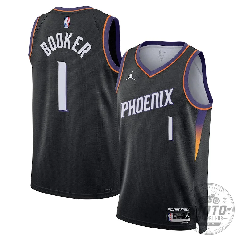 Black Statement Edition Basketball Jersey for Devin Booker, Phoenix Suns