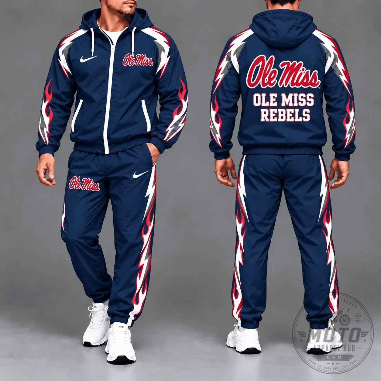 Ole Miss Rebels NCAA Elevate Performance Full-Zip Hooded Jacket