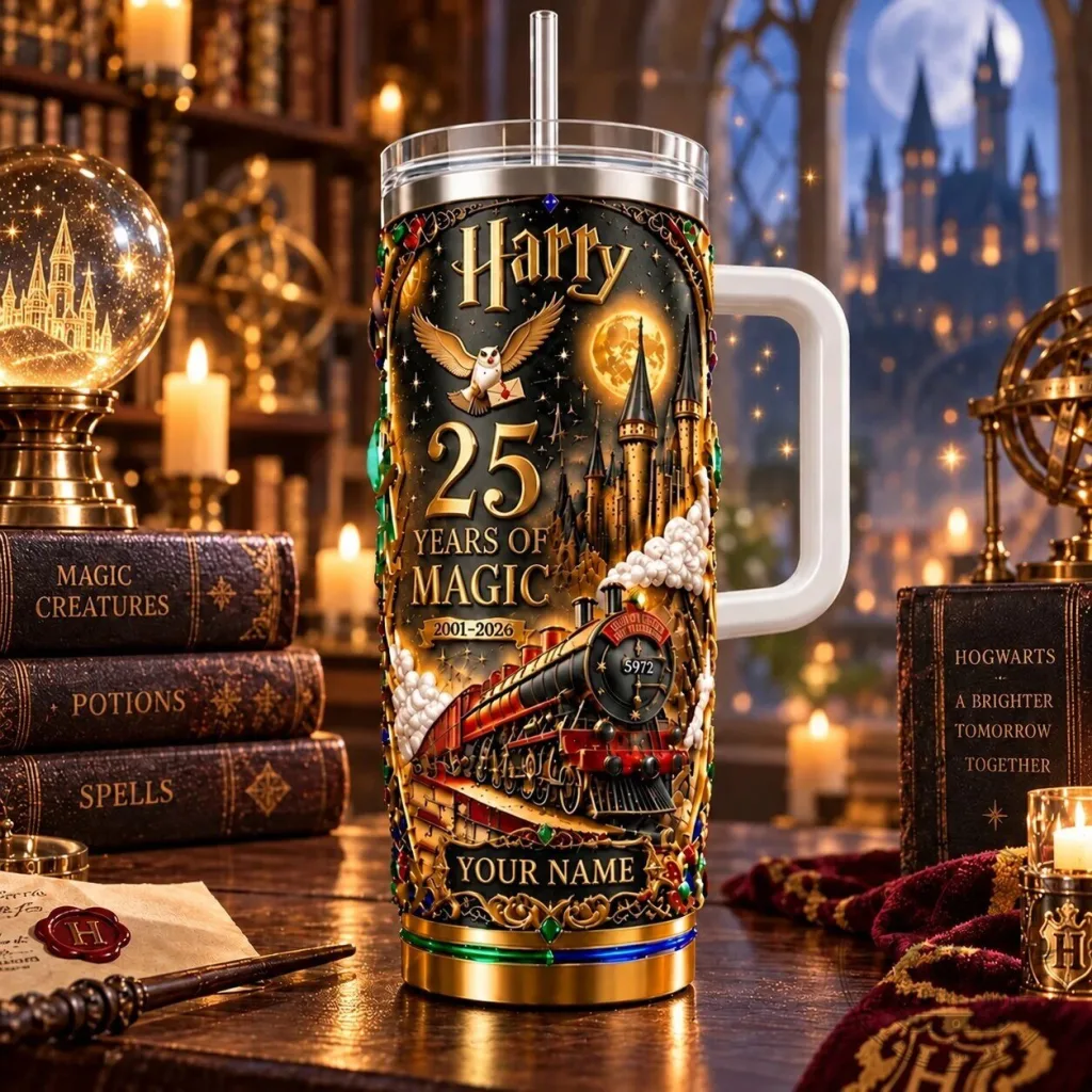 Harry Potter 25 Years of Magic Personalized Stainless Steel Tumbler Harry Potter 25 Years of Magic Personalized Stainless Steel Tumbler