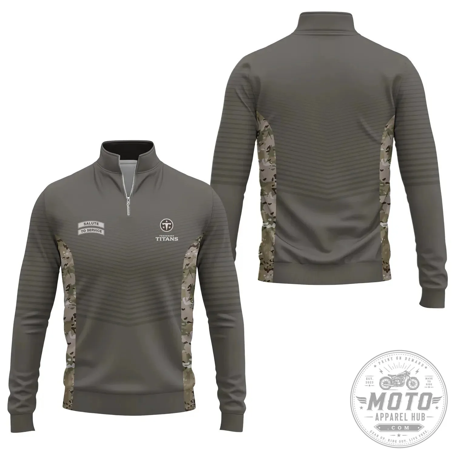 Tennessee Titans Quarter-Zip Pullover Sweatshirt for Salute To Service
