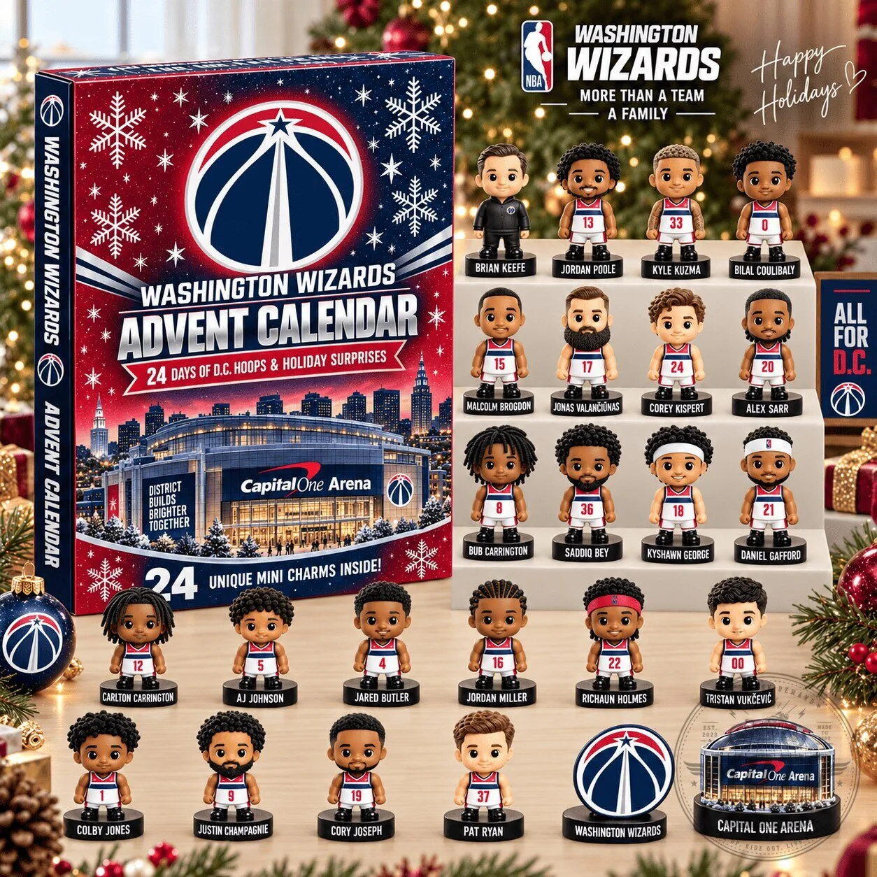 Washington Wizards NBA Basketball Team 24 Day Advent Calendar